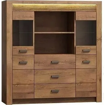 Komoda Eoshop Vitrínová komoda DIAPOSILANNI I-22 jasan světlý