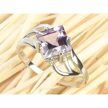 Prsten Prsten ametyst kosočtverec Ag 925/1000+Rh