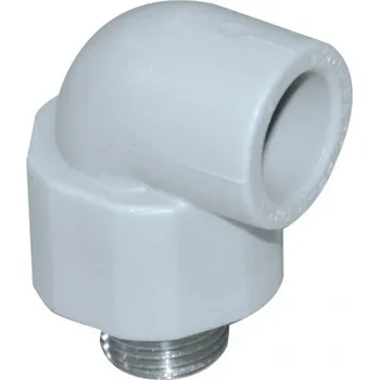 Vodovodní potrubí PIPELIFE PPR přechodka úhlová 90° 32x1" AG