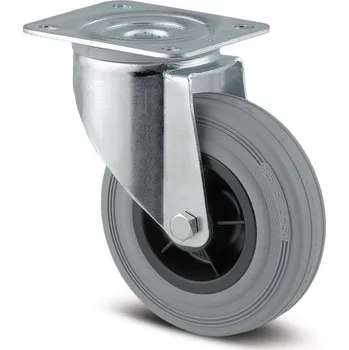 Pojezdové kolečko TENTE KOLEČKA Kolečko pro lehká transportní zařízení 125mm, otočné, plotýnka, 3370PIR125P62