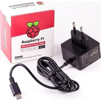 Prodlužovací kabel Zdroj Raspberry napájecí adaptér 3A pro Rpi 4, černý