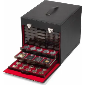 Obal pro sběratelský předmět Leuchtturm Kufr na 10 mincovních plat MB (koženka)