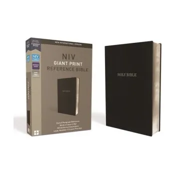 NIV, Reference Bible, Giant Print, Leather-Look, Black, Red Letter Edition, Comfort Print – Zondervan (EN)