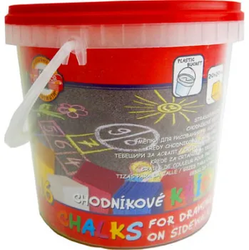 Kresba Křídy na chodník - 16 ks / kyblík