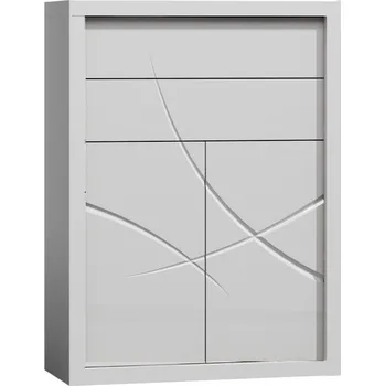 Komoda Eoshop Komoda 2D-2s SAPIR S-9 bílý lesk/bílá