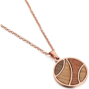 Náhrdelník Woodfi Dřevěný náhrdelník Earth Rose Gold