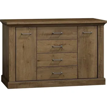 Komoda Eoshop TICANA T-1 komoda 2D-4S (Barva: Dub lefkas)