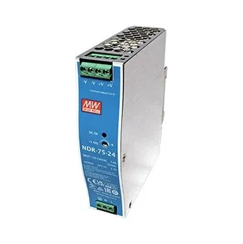 MEAN WELL Napájecí adaptér na DIN lištu, 24V DC, 75W (NDR-75-24) - 21.13.1311