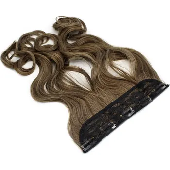 Příčesek Clip pás kanekalon 60cm vlnitý - tmavý melír