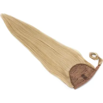 Příčesek Clip in culík z pravých lidských vlasů rovný 50cm - přírodní blond