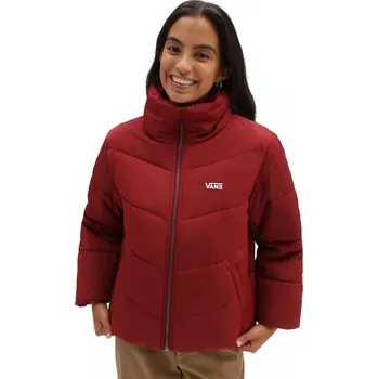 vans Dámská street zimní bunda foundry v puffer mte jacket pomegranate