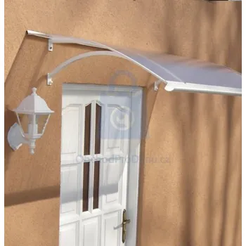 Stříška nad vchodové dveře Stříška vchodová LanitPlast LARUS, hliník 1600x870x4,5, antracit, čirý PC, balení 1 ks