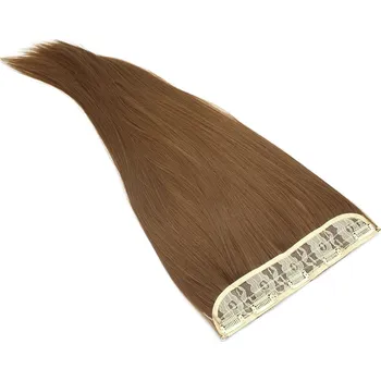 Příčesek Clip pás kanekalon 60cm rovný - středně hnědá