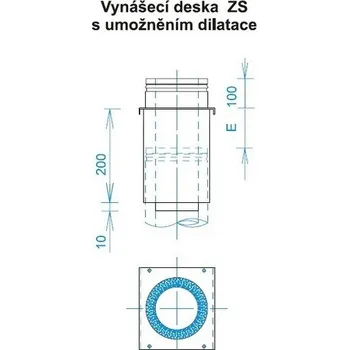 Komín Bertrams ECONOMY 35 O130mm Meziopěrná deska
