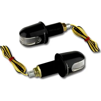 Osvětlení pro motocykl LED moto blinkry Rondo Alu černé kouřové