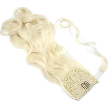 Příčesek Clip culík / cop ze 100% japonského kanekalonu 60cm vlnitý - platina