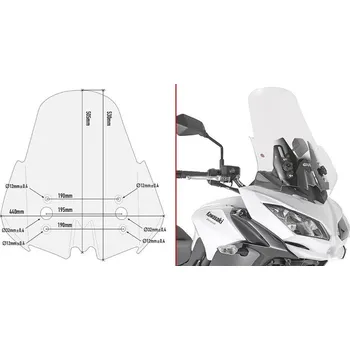 Motodíl GIVI D4122ST plexi Kawasaki KLE 650 Versys 2017 - 2019