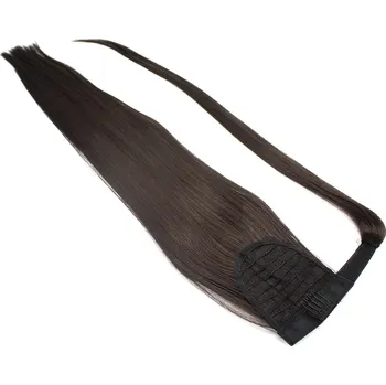 Příčesek Clip culík / cop ze 100% japonského kanekalonu 60cm rovný - tmavě hnědá
