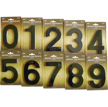 ČÍSLO DOMOVNÍ "4" 152 MM, FASÁDNÍ, ČERNÁ-MAT