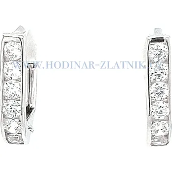Souprava šperků naušnice z bílého zlata a zirkony OLI0811217431015