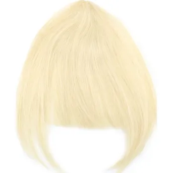 Příčesek Clip in ofina 100% lidské vlasy - REMY - platinová blond