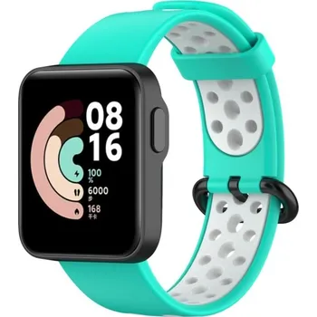 Příslušenství k chytrým hodinkám eses Silikonový řemínek dírkovaný pro Xiaomi Mi Watch Lite - Mátovo bílý