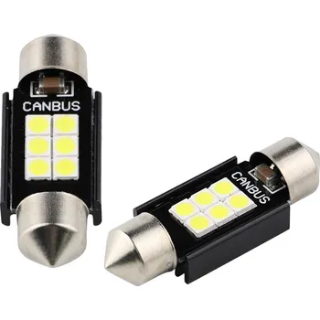 Osvětlení pro motocykl SEFIS LED žárovka sufit 36mm 12V C5W 6SMD CANBUS bílá