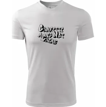 Grafitti is not a crime - Dětské triko sportovní (dresovina) - 146 cm/10 let ( Bílá )