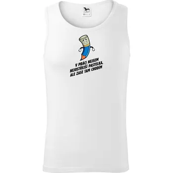 Pánské termoprádlo V práci nejsem nejostřejší pastelka - Tílko pánské Core - M ( Bílá )