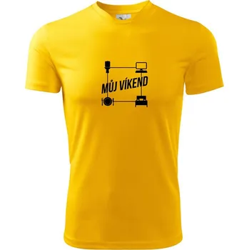 Můj víkend PC - Dětské triko sportovní (dresovina) - 146 cm/10 let ( Žlutá )