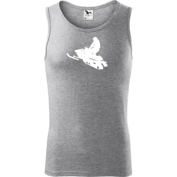 Sněžný skútr - Tílko pánské Core - 2XL ( Tmavě šedý melír )