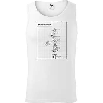 Nákres TV videohra na kazety - Tílko pánské Core - L ( Bílá )