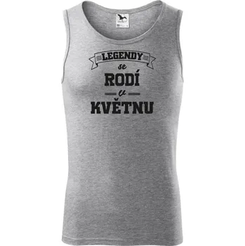 Legendy se rodí v květnu - Tílko pánské Core - L ( Tmavě šedý melír )