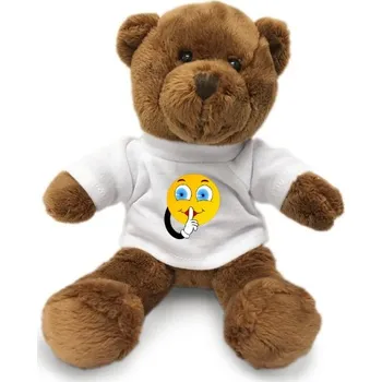 plyšák Medvídek Teddy s potiskem medvídek se smajlíkem