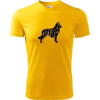 Chlapecké tričko Belgický ovčák - Dětské triko sportovní (dresovina) - 122 cm/6 let ( Žlutá )