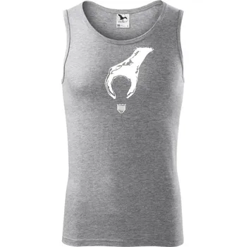 Žárovka - ruka - Tílko pánské Core - XL ( Tmavě šedý melír )