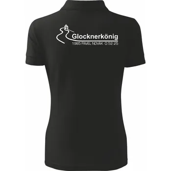 Glockner - Polokošile dámská Pique Polo - XS ( Černá )