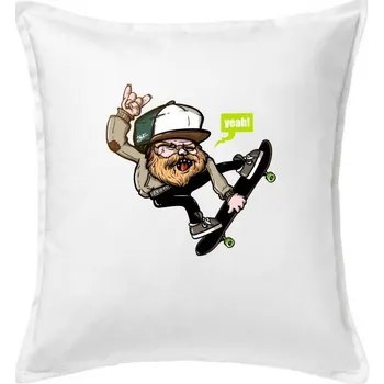 Polštář Skate lumberjack - Polštář 50x50 - 50x50 - Pouze potah ( Bílá )