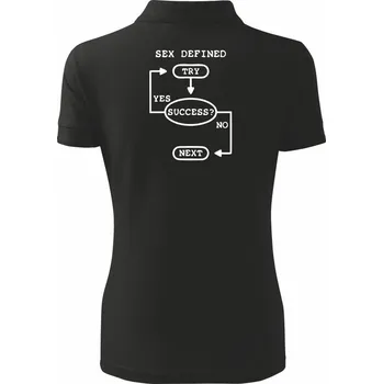 Sex diagram - Polokošile dámská Pique Polo - XL ( Černá )