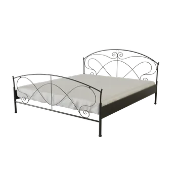 Postel Kovová postel HERMÍNA Povrchová úprava: černá, Rozměr: 90 x 200 cm