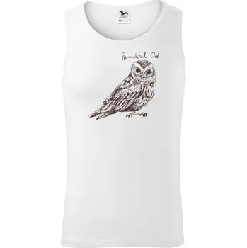 Výreček plaménkový flammulated owl - Tílko pánské Core - 2XL ( Bílá )