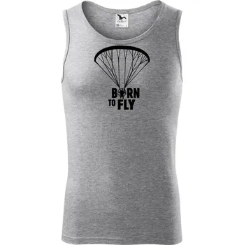 Born to fly paramotor - Tílko pánské Core - 2XL ( Tmavě šedý melír )