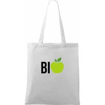 BIO jablko - Taška bavlněná - 42 x 38 cm ( Bílá )