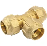 GEBO Mosazný svěrný T-kus na PE Průměr: 32 mm