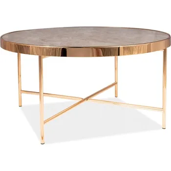 Konferenční stolek Stolek konferenční zlatý/mramor FORTUNA B