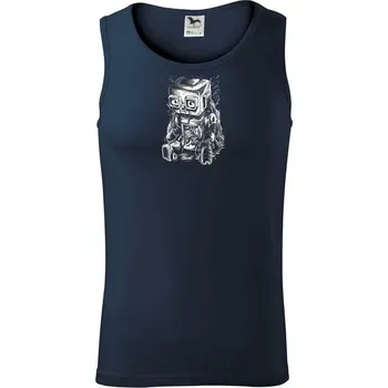 Smutný robot - Tílko pánské Core - L ( Námořní modrá (velmi tmavá - téměř černá) )