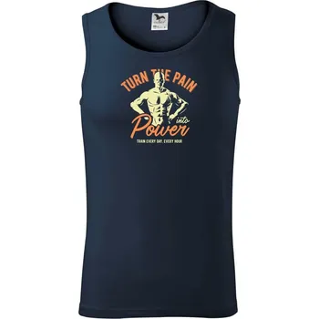 Turn the pain power - Tílko pánské Core - L ( Námořní modrá (velmi tmavá - téměř černá) )