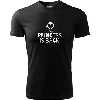 Princess is back punk - Dětské triko sportovní (dresovina) - 158 cm/12 let ( Černá )