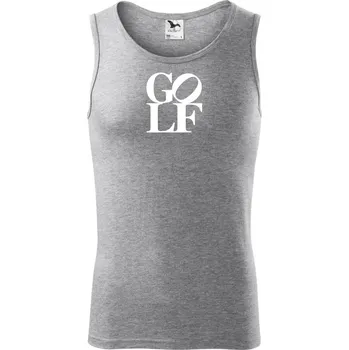 Go-lf nápis - Tílko pánské Core - 2XL ( Tmavě šedý melír )