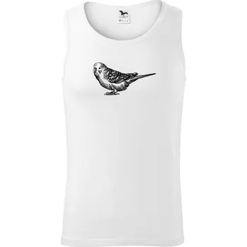 Pánské termoprádlo Tužkou kreslený Papoušek - Tílko pánské Core - XL ( Bílá )